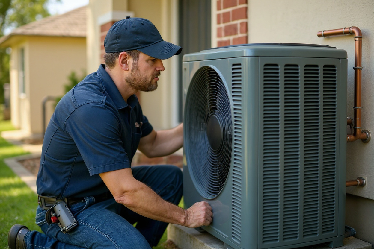 Residential home HVAC system installation with modern equipment and climate control solutions for Austin homeowners#1.4