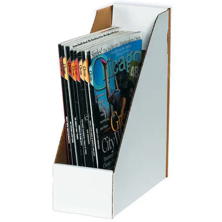 ignoreGeneration#9 1/4 x 4 x 12 White Magazine File Boxes