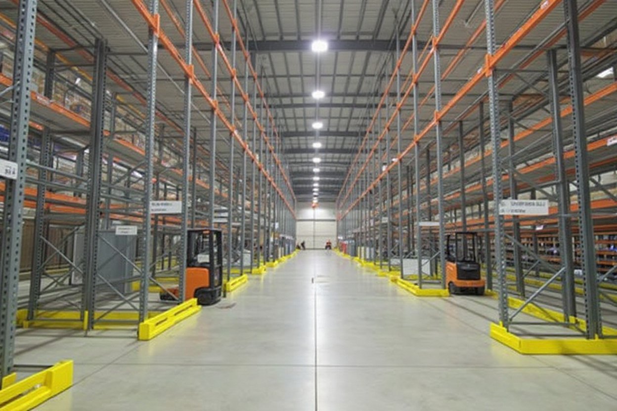Distribution center with warehouse labeling#1.4