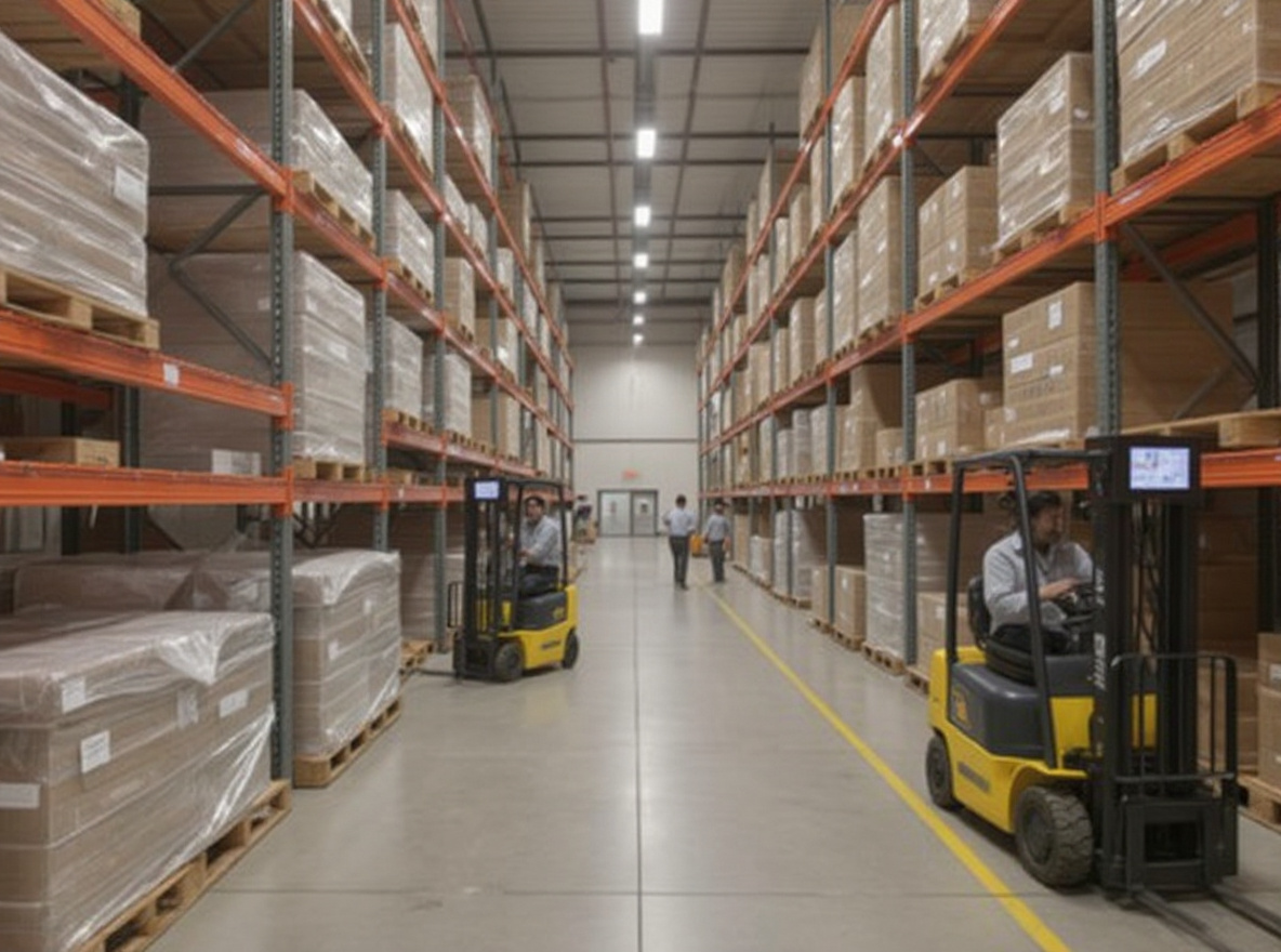 Distribution centers utilizing stretch film for load containment and inventory management systems#1.2