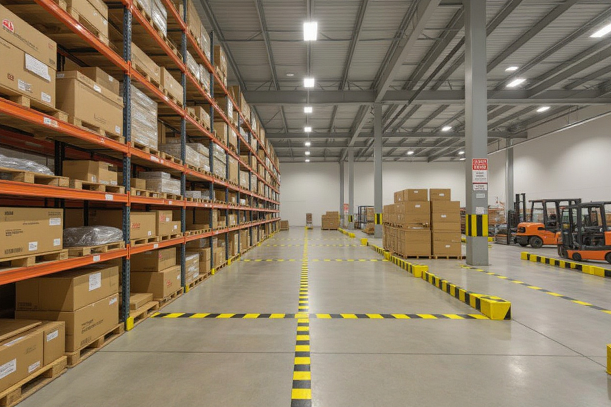 Warehousing and distribution center tape solutions for signage and organization#1.5
