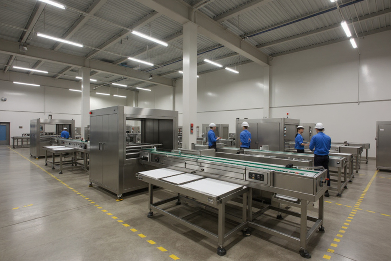 Manufacturing facility using heat shrink wrap systems for automated packaging lines and product protection#1.5