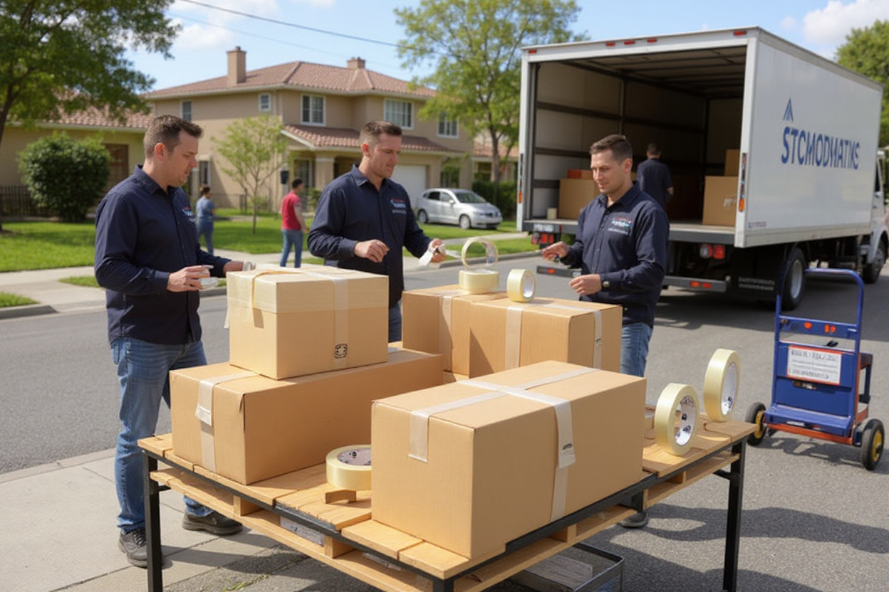 Moving and relocation services using complete tape kits for residential and commercial moves#1.5