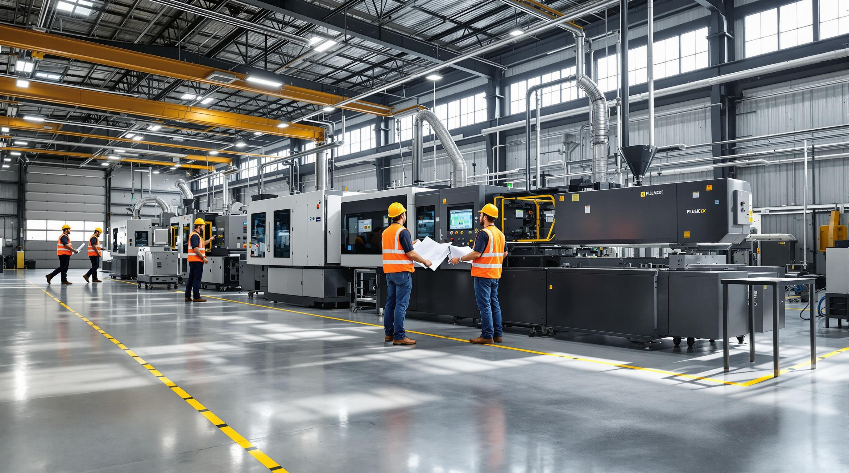 Engineering team working on custom plastic manufacturing equipment solutions#1.9