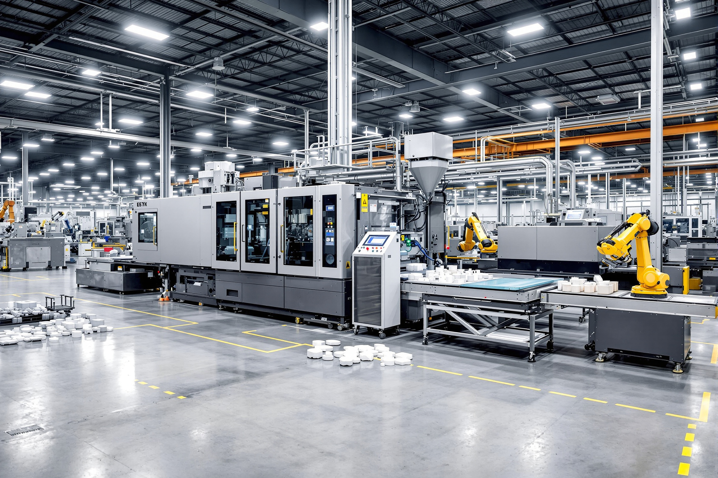 Injection molding manufacturing equipment and parts separation systems#1.6