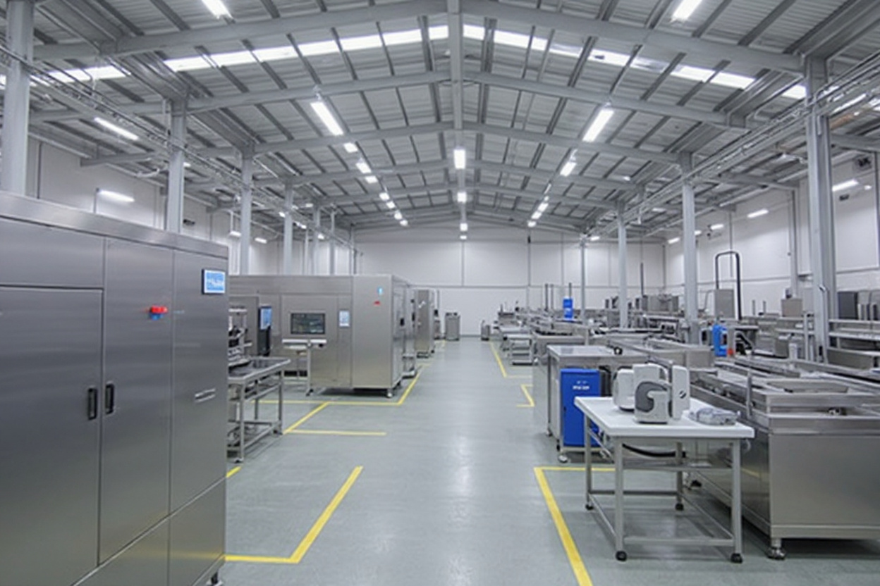 Manufacturing facility with quality control systems and precision testing equipment for reliable production#1.5