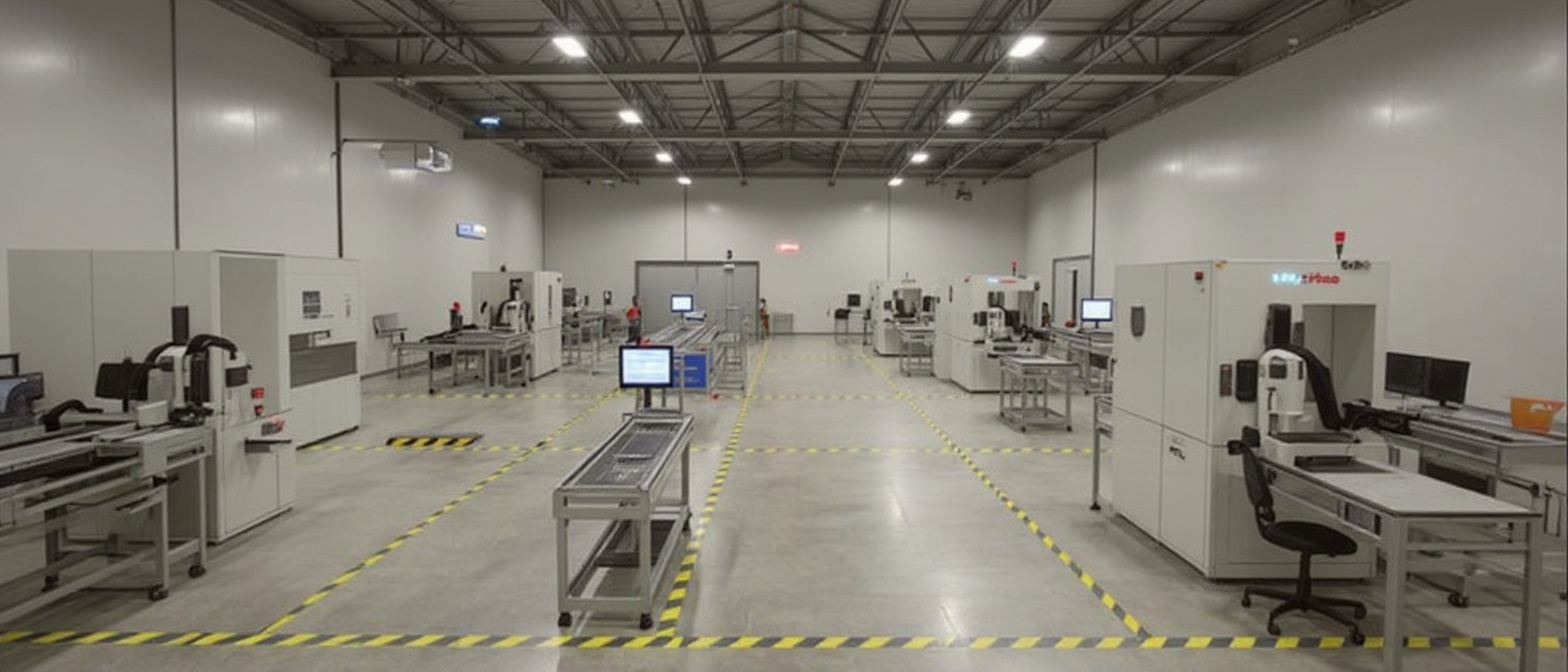 Industrial automation facility with robotic systems and precision manufacturing equipment for enhanced productivity#16.9