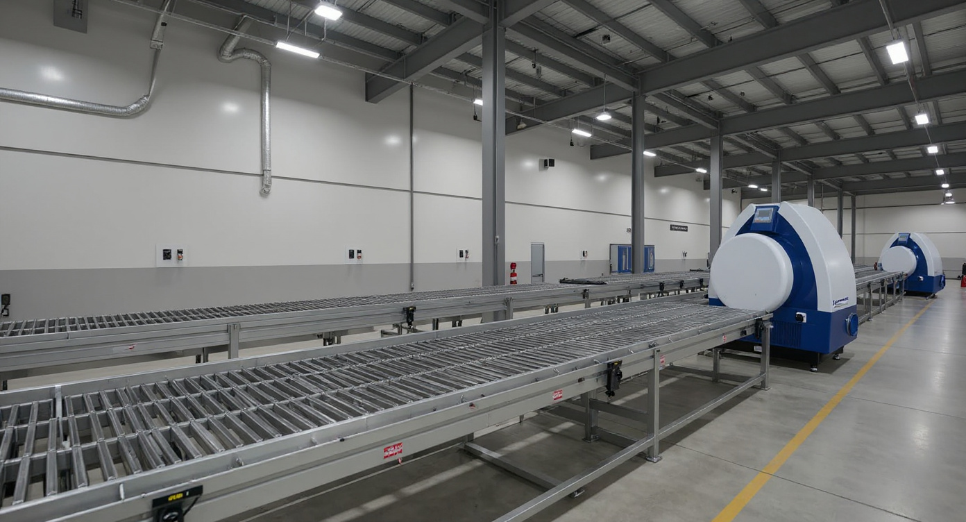 Material handling conveyor systems and pneumatic transport equipment in industrial setting#1.9