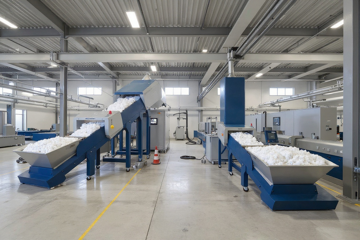 Plastics manufacturing facility with metal separation equipment for quality control#1.5
