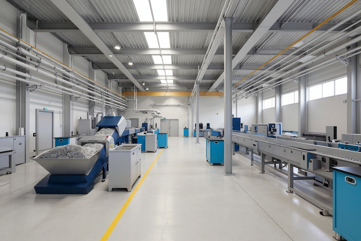 Plastics manufacturing facility with conveying equipment#1.5