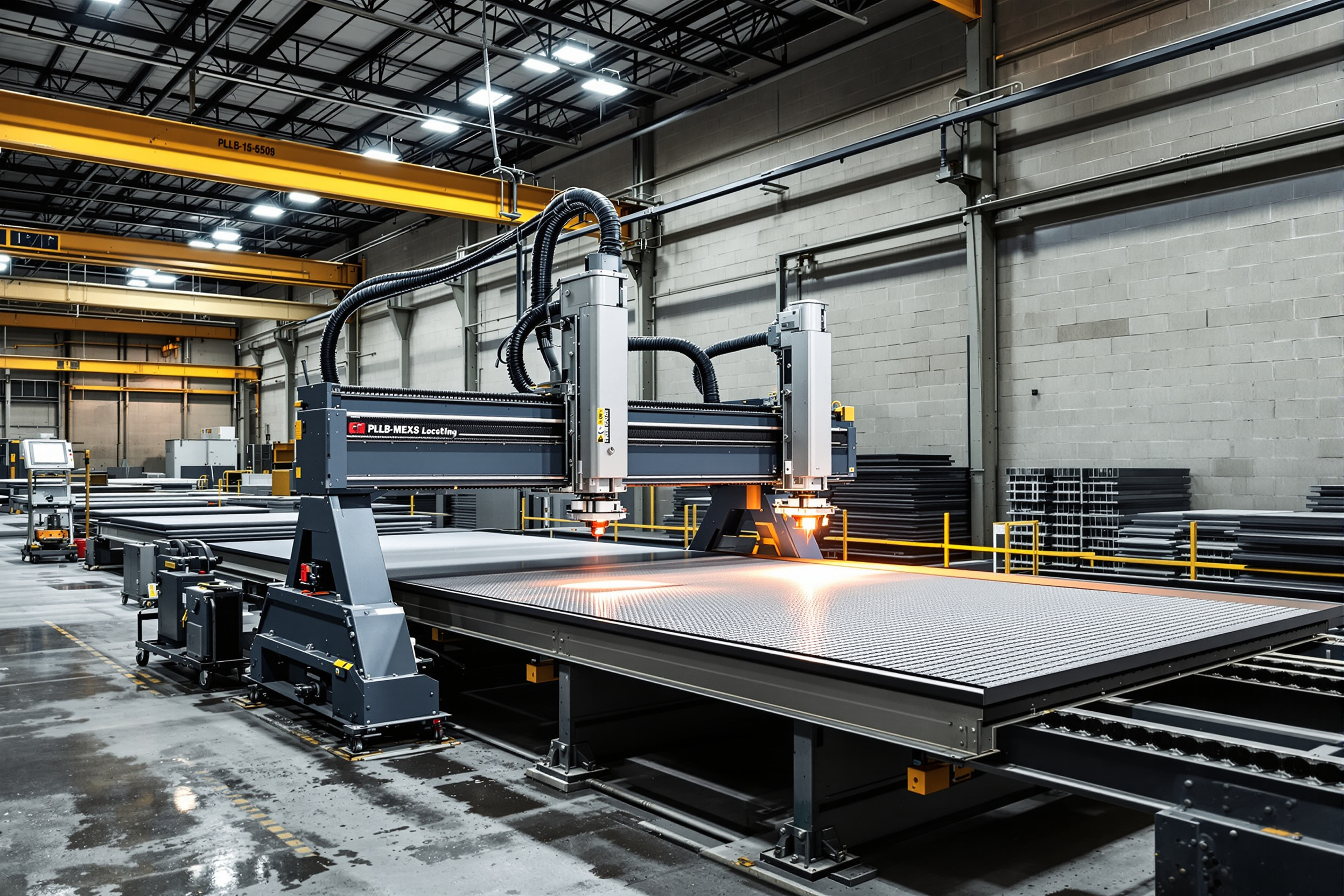 Automated plasma cutting systems in industrial manufacturing facility with CNC controlled torches#1.5