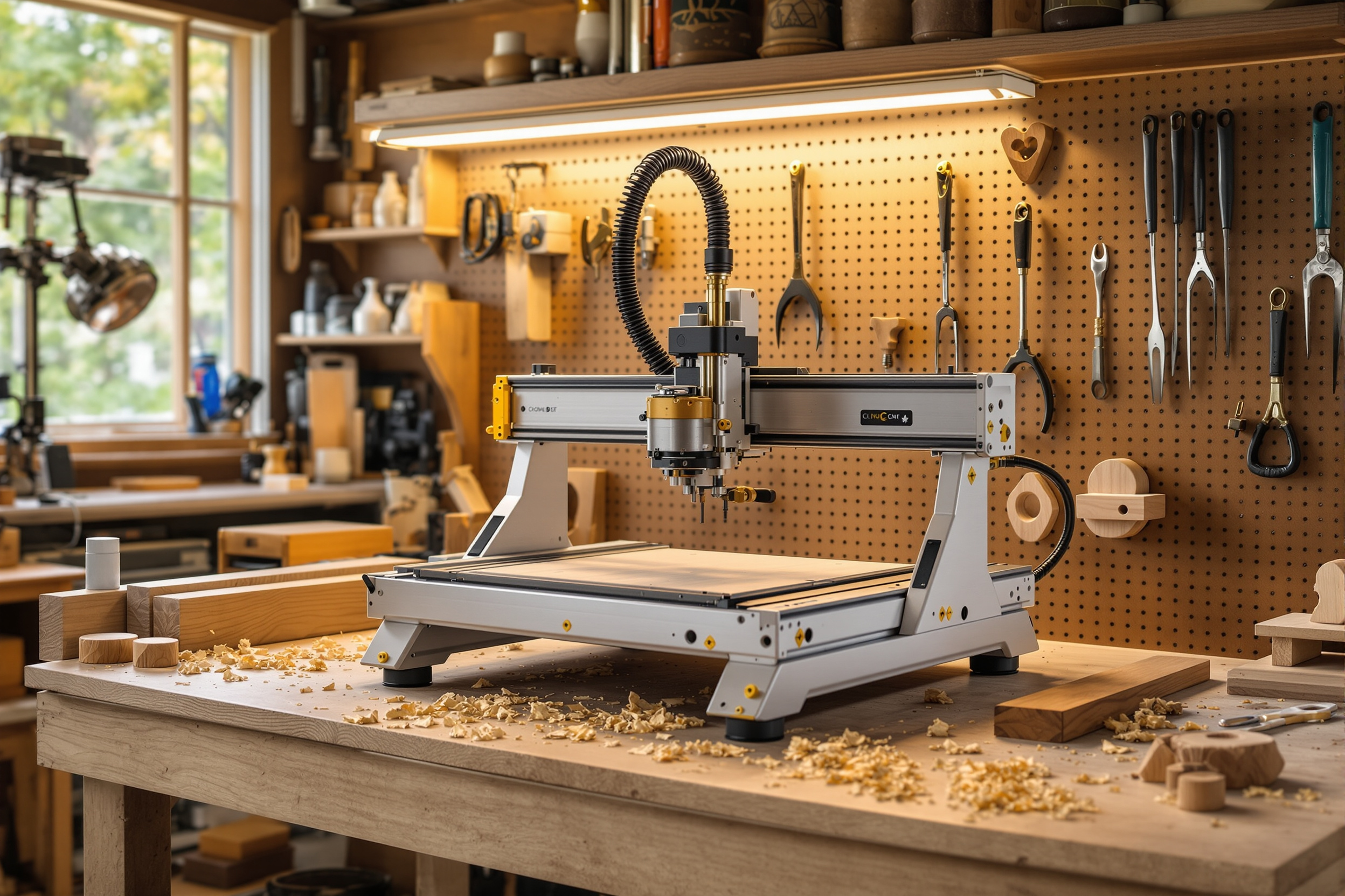 Hobby workshop with precision CNC router for creative projects#1.5
