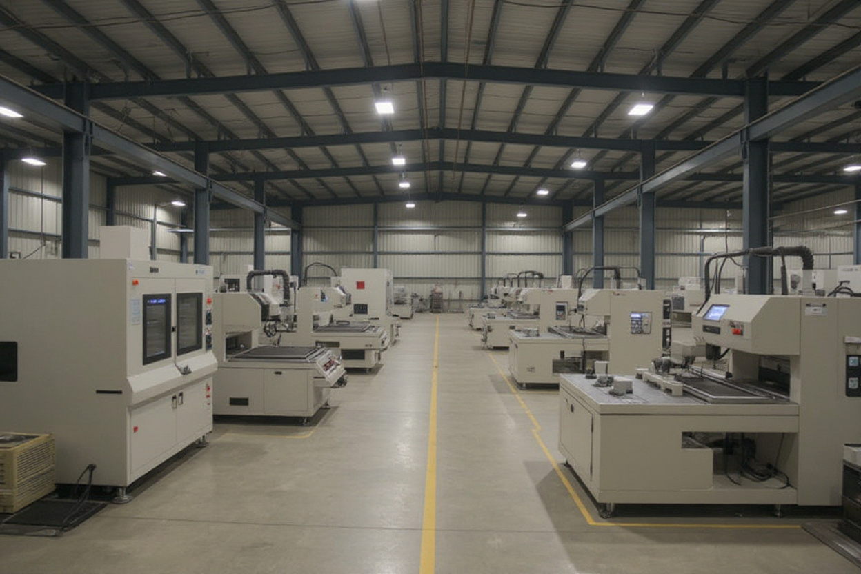 Manufacturing facility with automated CNC cutting systems for production processes#1.6