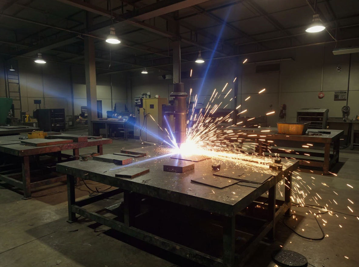 Metal fabrication shop with plasma cutting operations#1.33