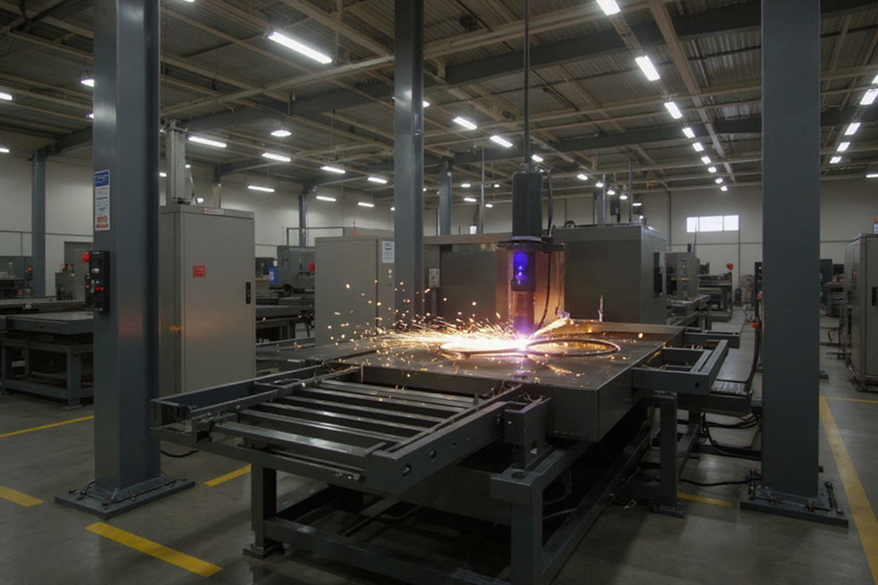 Automotive manufacturing assembly line with precision metal cutting processes#1.5