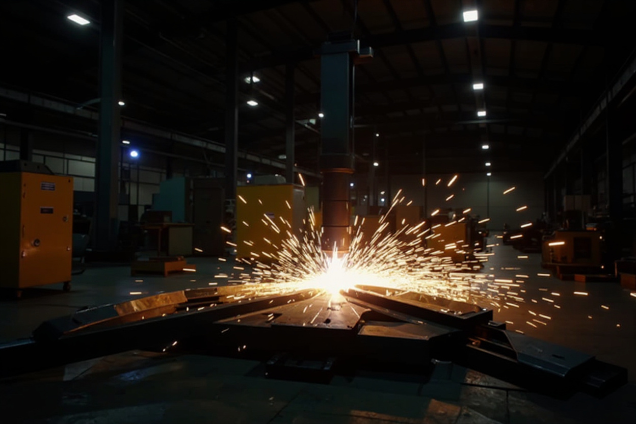 Construction equipment manufacturing with heavy duty plasma cutting for machinery components#1.6