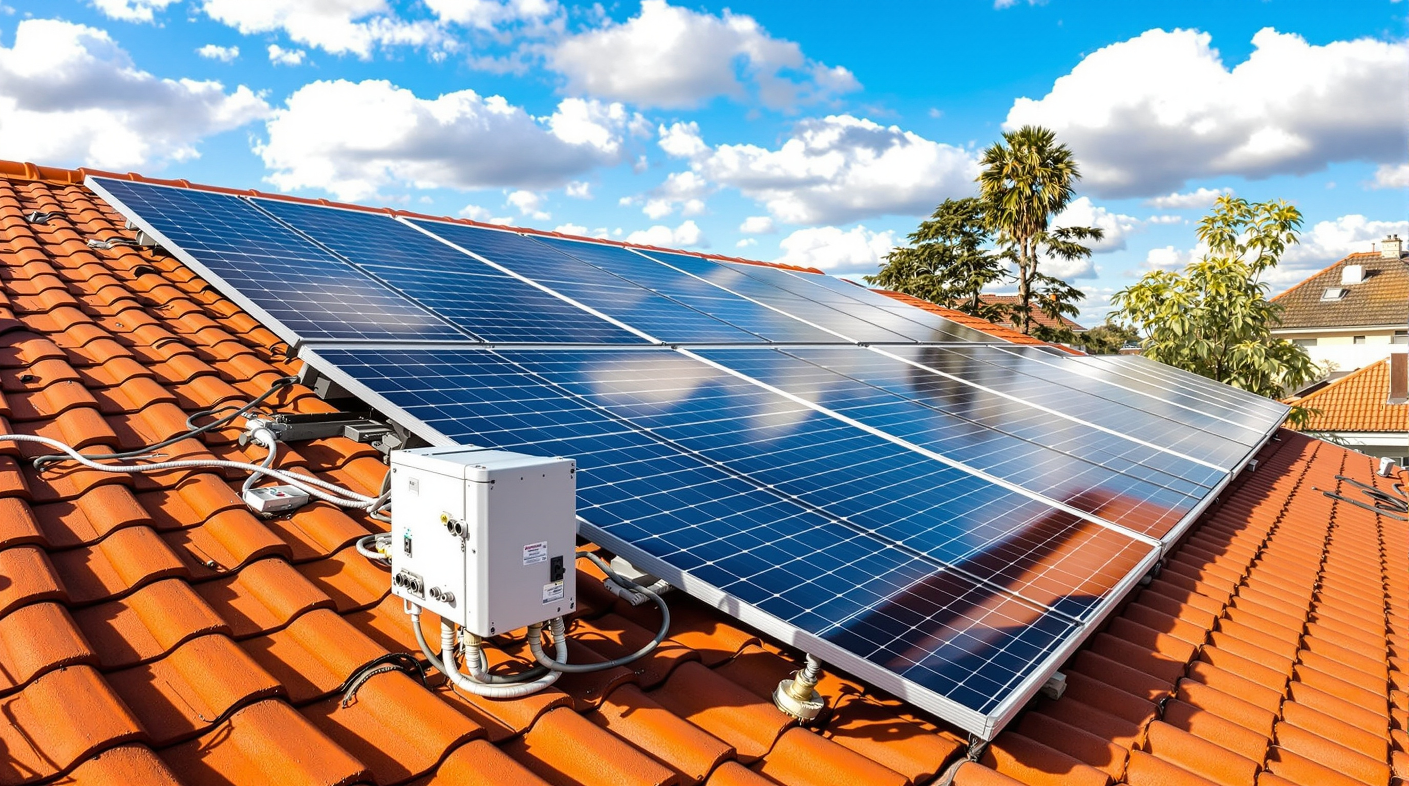 Solar panel installation with DC switching equipment for photovoltaic applications#1.9