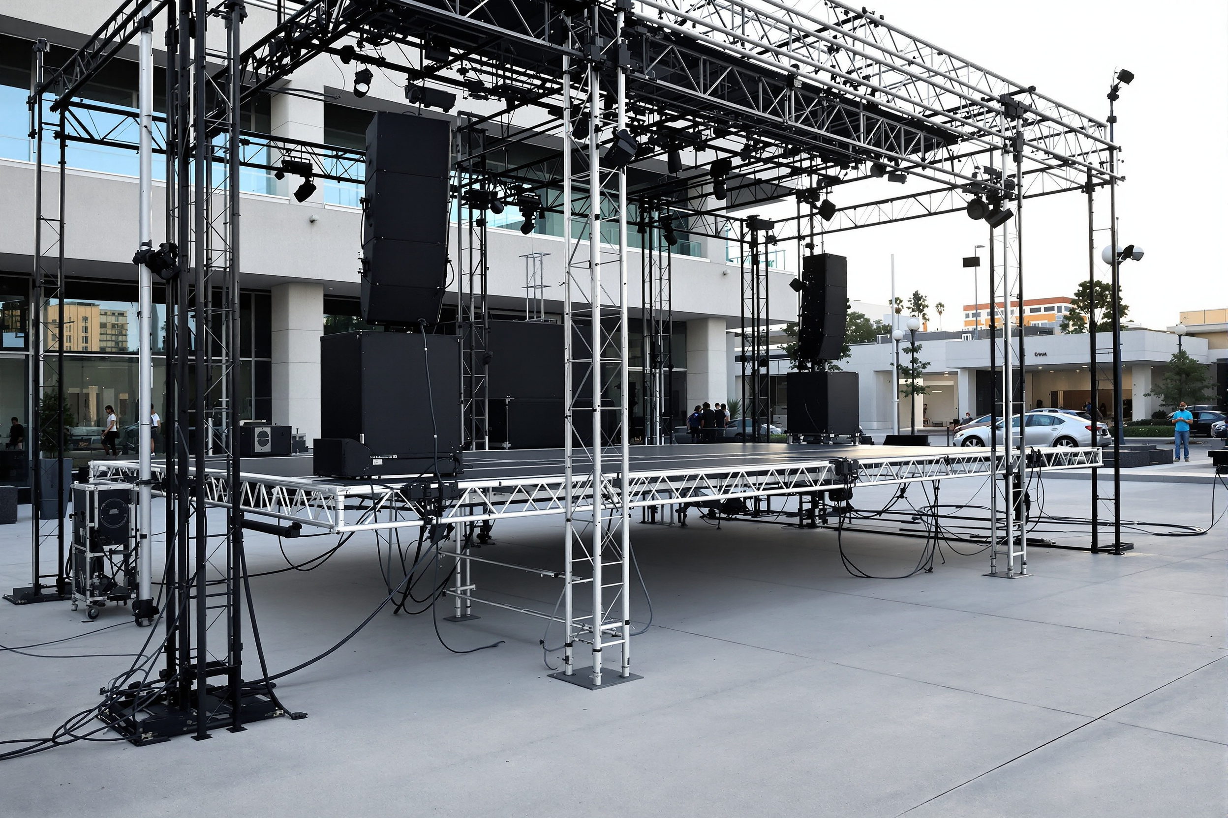 Temporary structures stands and stages with cable management#1.5