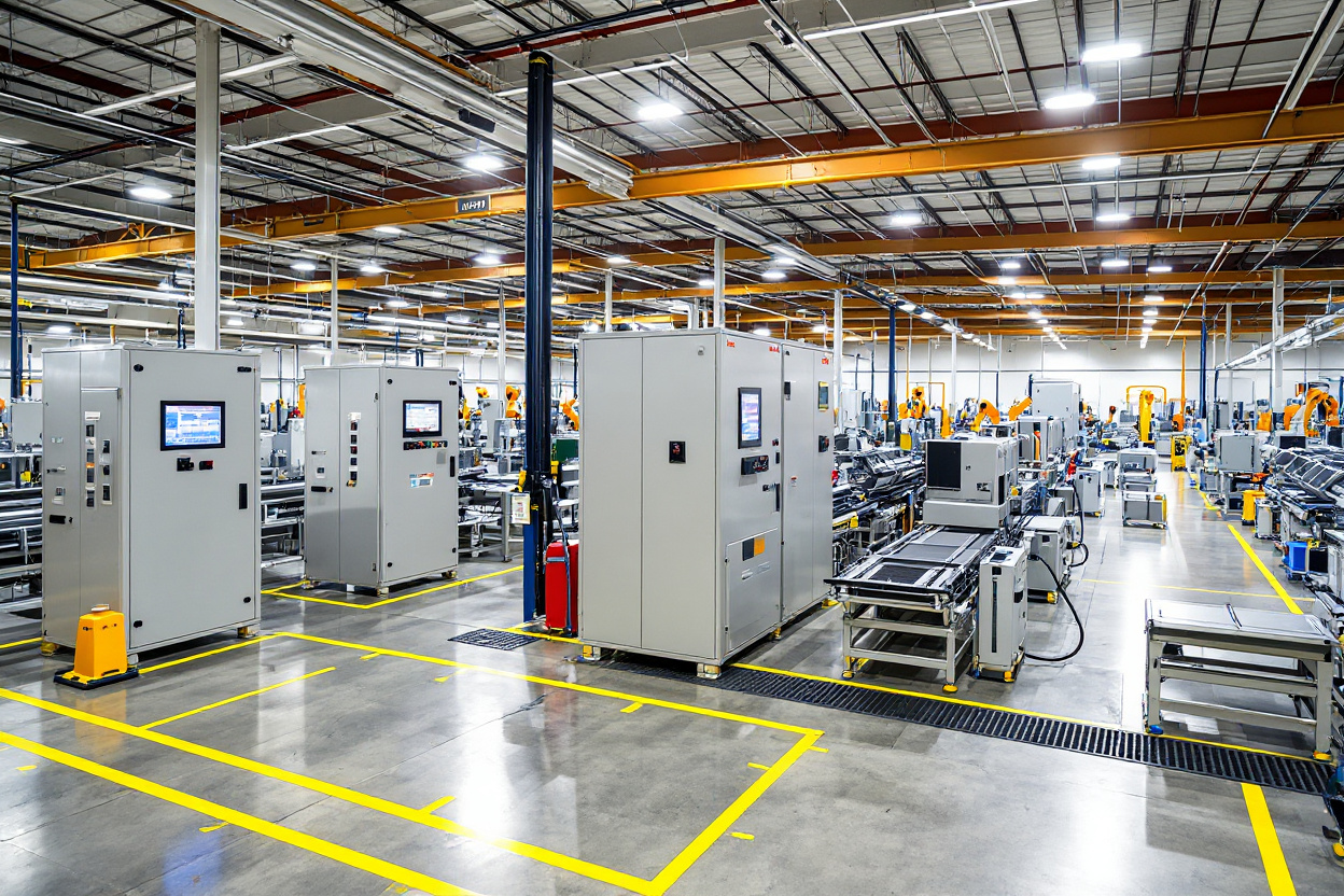 Manufacturing plants with advanced electrical control systems and automation equipment#1.5