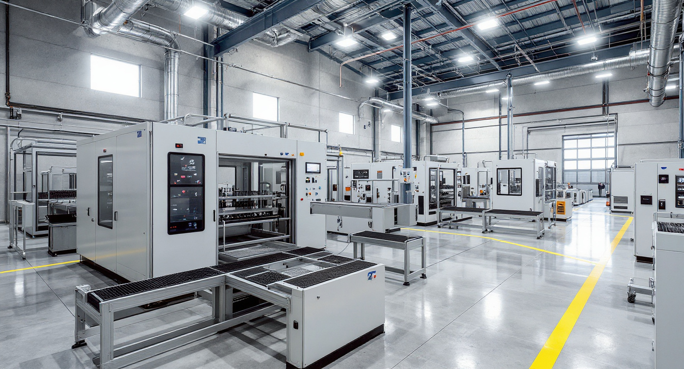 Manufacturing plants with industrial automation systems and control panels#1.9