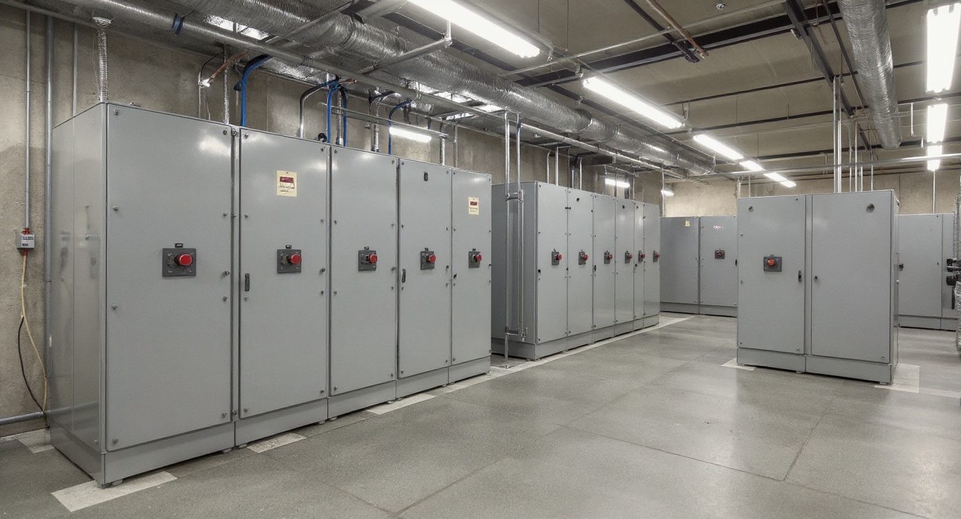 Electrical distribution panels and switchgear requiring primary busbar connections#1.78