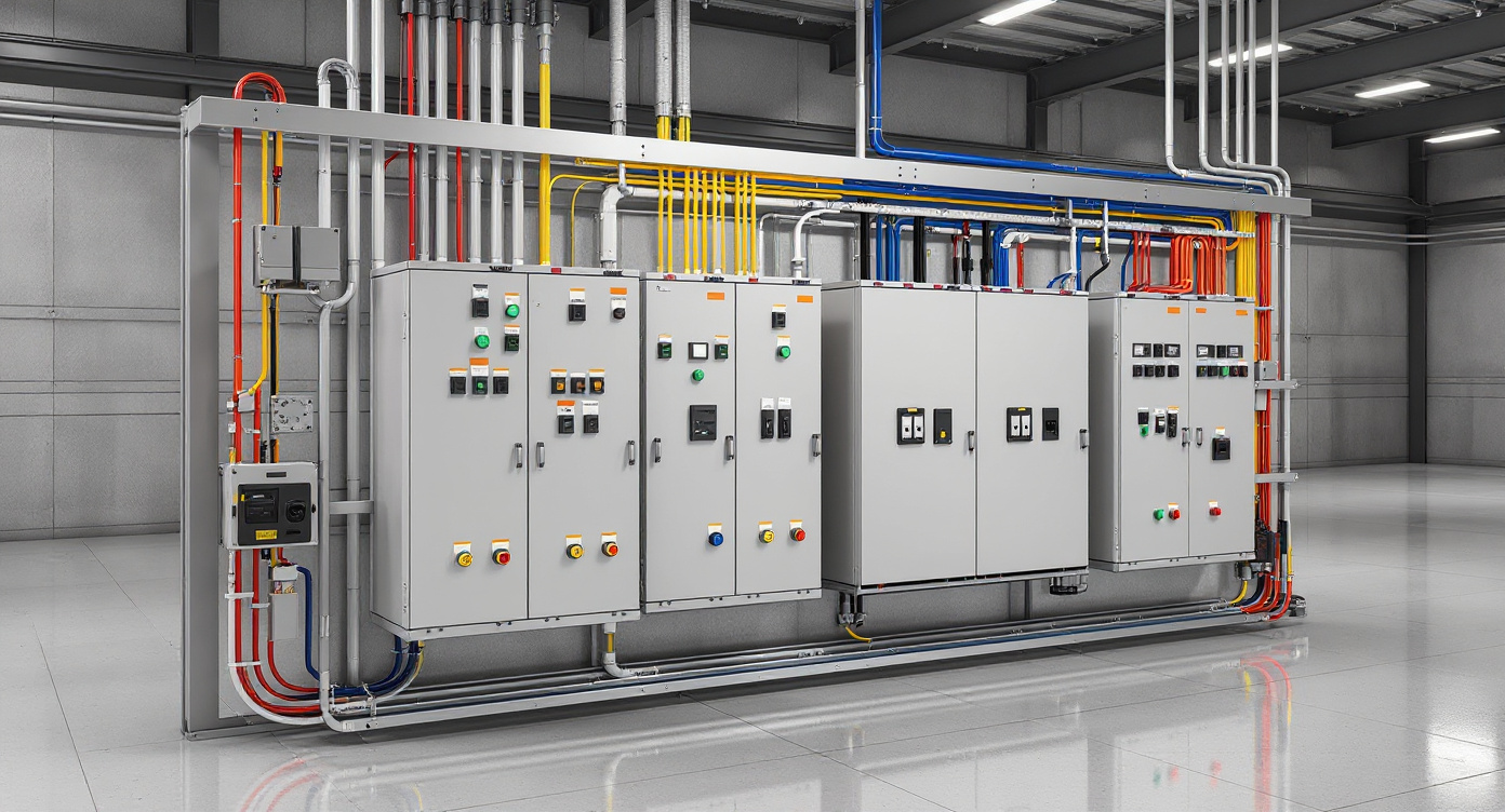 Industrial electrical control panels with cable management systems#1.9