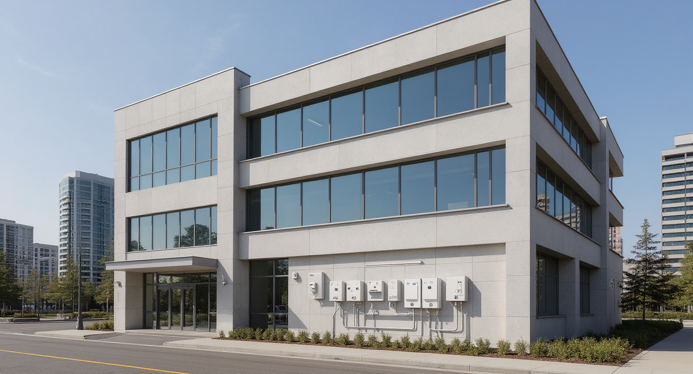 Commercial building with building management system integration and power metering infrastructure#1.9