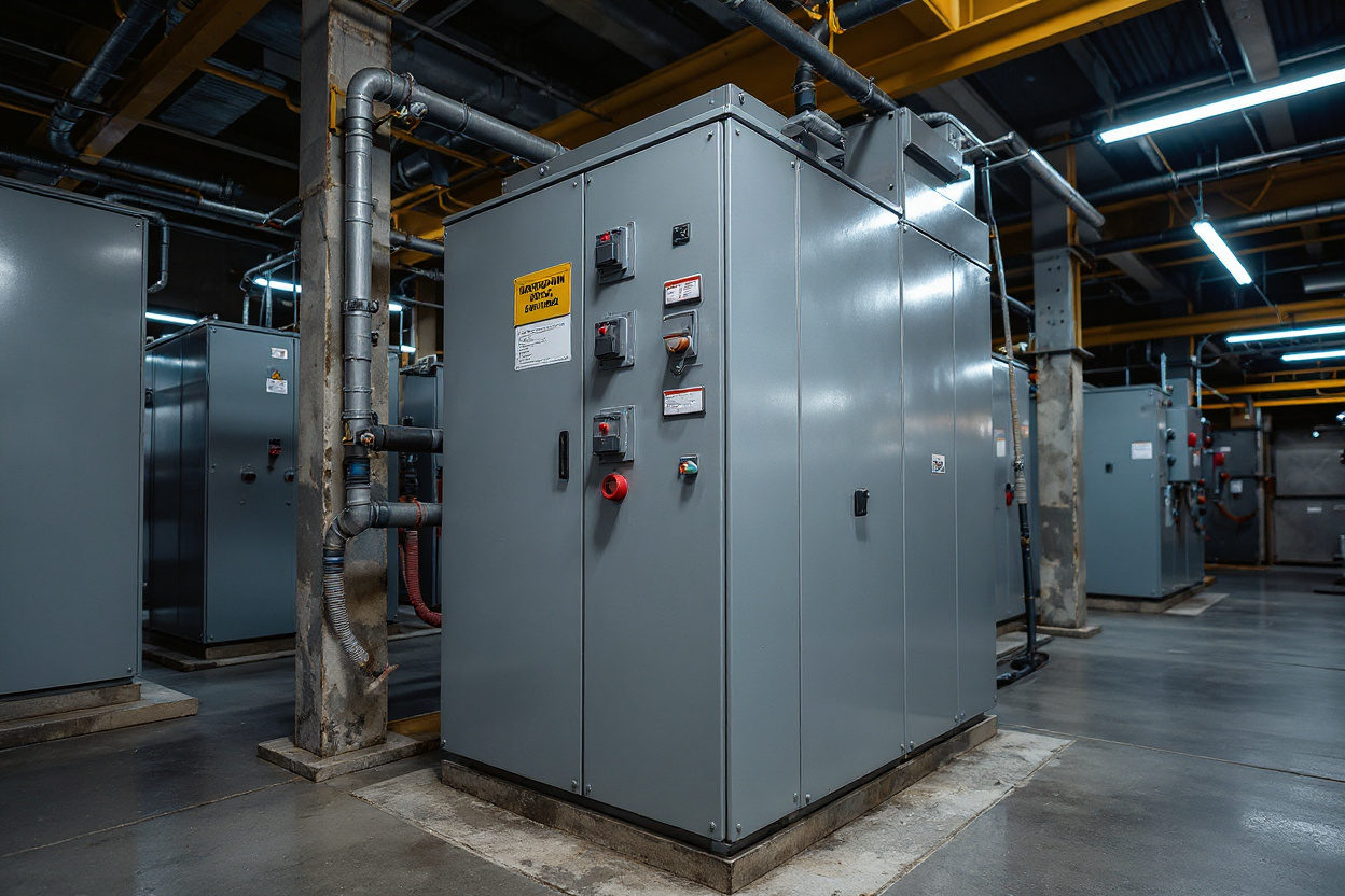 Industrial electrical panel with disconnect switches for safety isolation#1.6