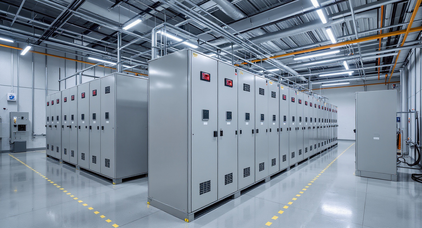 Energy storage system installations with battery arrays and disconnect switches for 1500 VDC applications#1.9