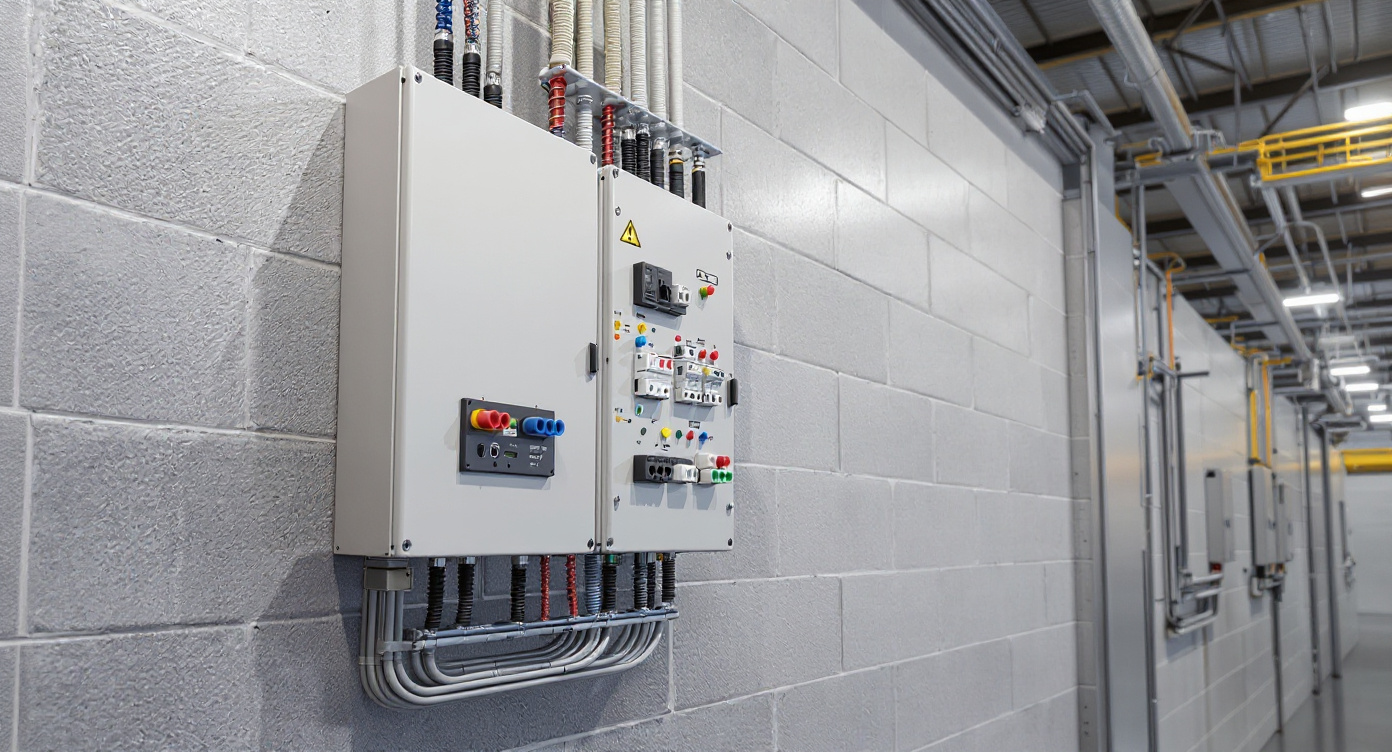 Low voltage electrical panel with DC circuit protection switches for safety isolation#1.9