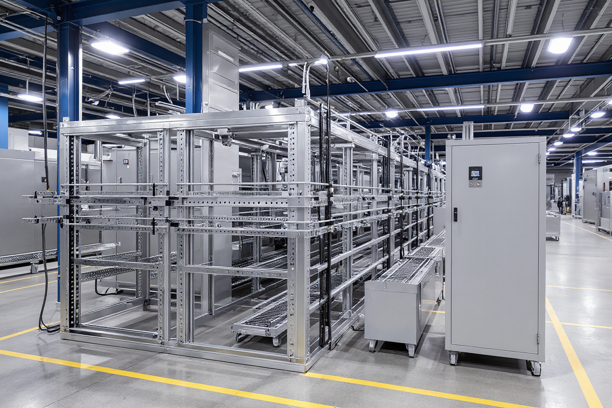 Industrial manufacturing facility with automated machinery and cable management#1.4