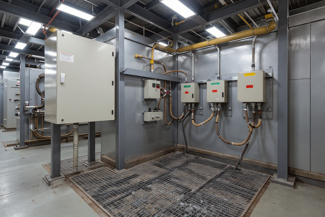 Railway and naval electrical system installation with fire safety cable management#1.6