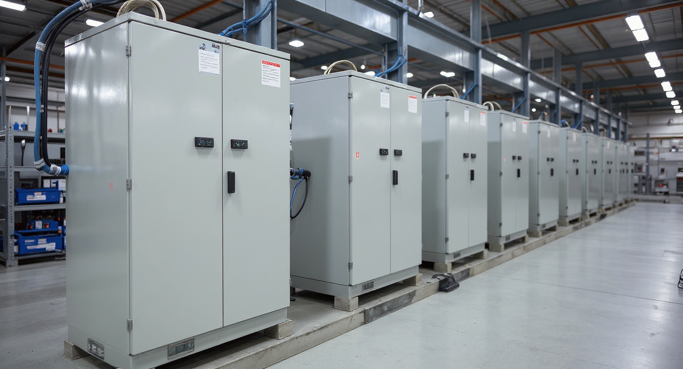 Control cabinet modules and electrical panel installations with flexible connectors#1.9