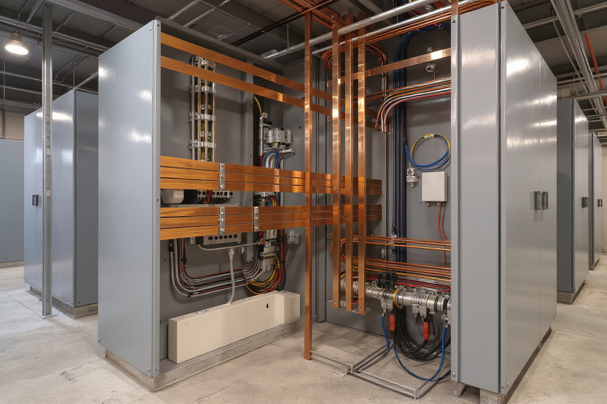 Horizontal and vertical position electrical installations in low voltage systems with busbar supports#1.5