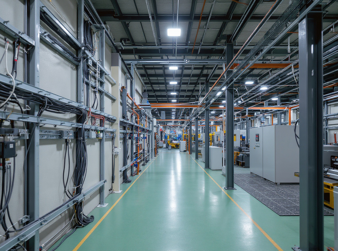 Industrial wiring and cable management in manufacturing facility#1.3