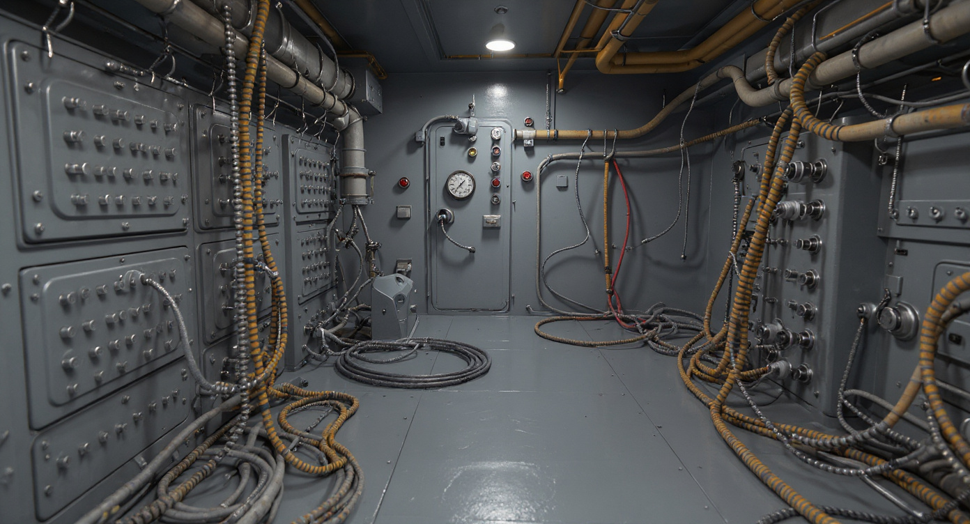 Naval vessel electrical and technological systems requiring marine-grade stainless steel cable ties for harsh saltwater environments#1.9