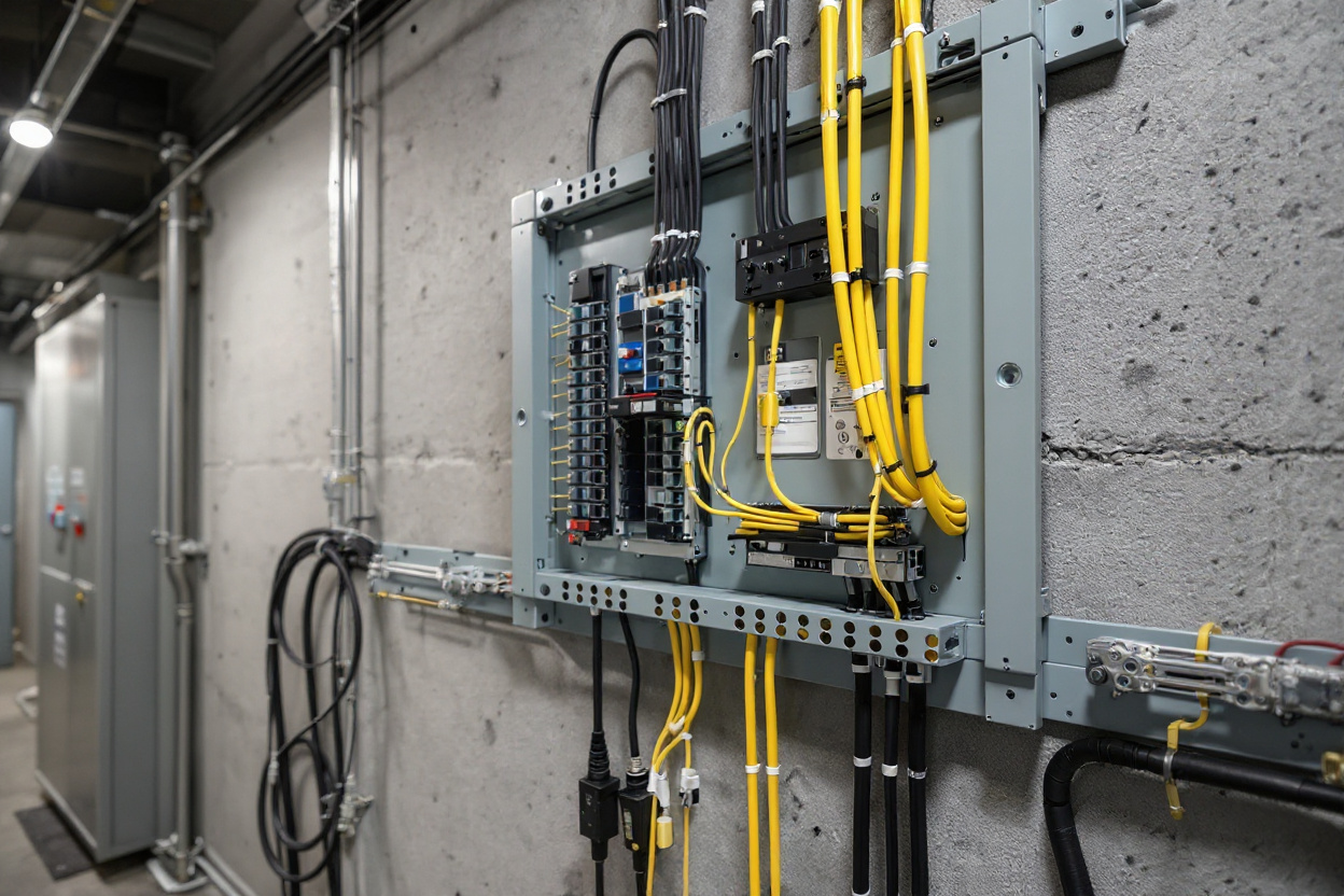 Electrical panel cable management with secure mounting solutions#1.5