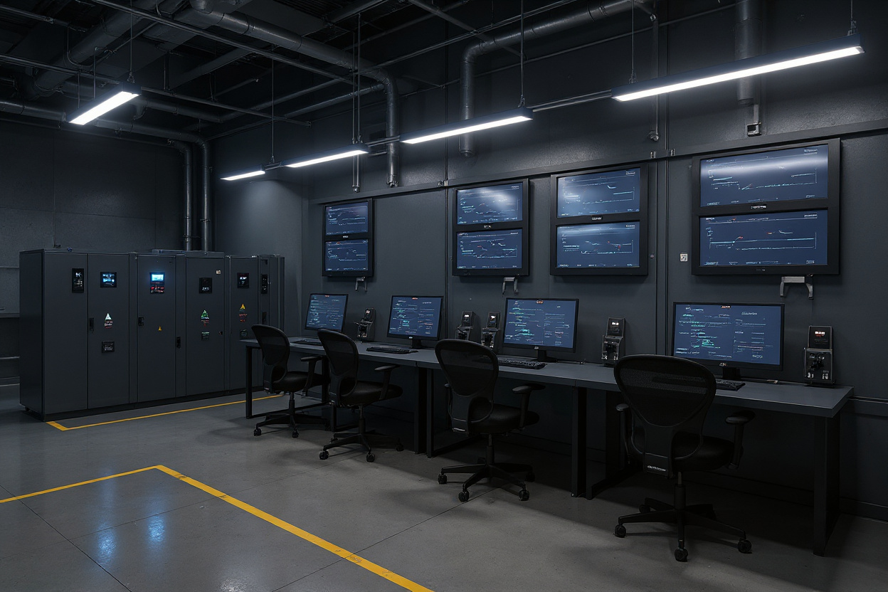 Power monitoring control room with DIRIS display systems#1.6