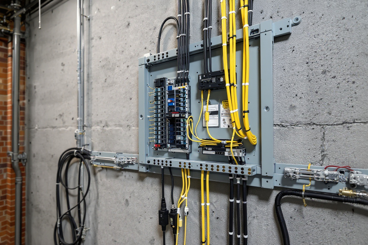 Electrical panel board with organized cable management#1.6