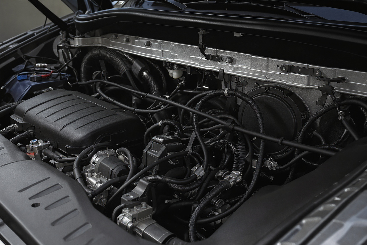 Automotive engine compartment wiring systems with high temperature cable management solutions#1.6