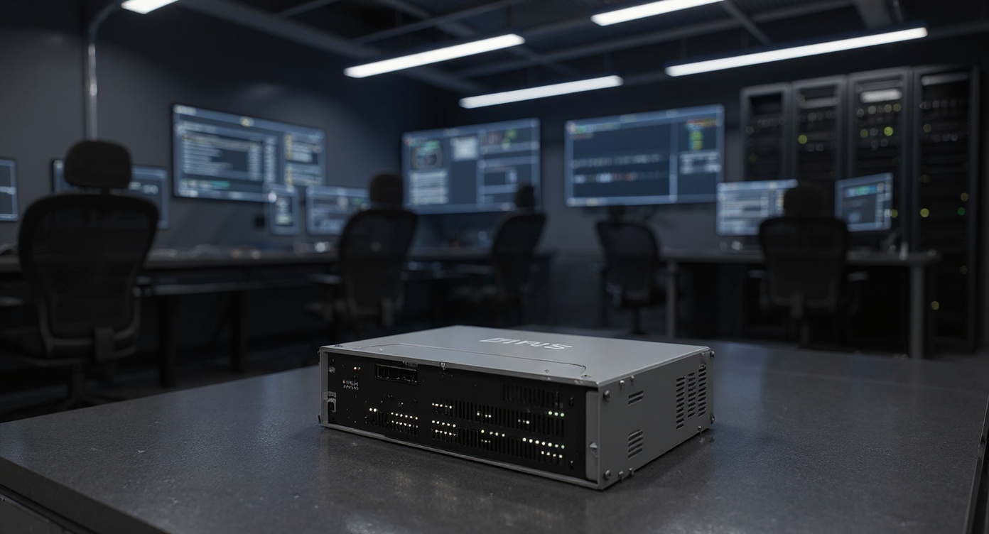 Building management system control room with DIRIS communication gateway interface and monitoring displays#1.9