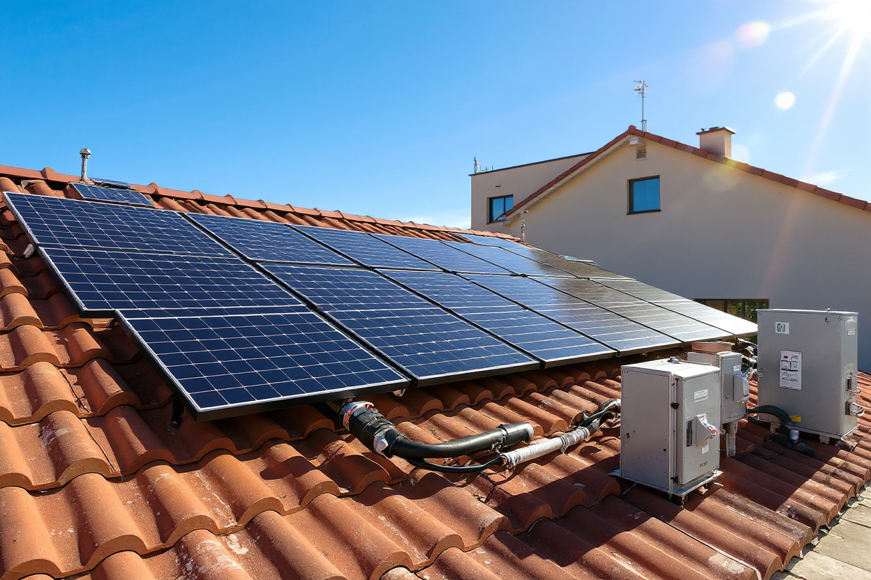 Solar photovoltaic panels and energy storage systems for renewable power switching applications#1.5