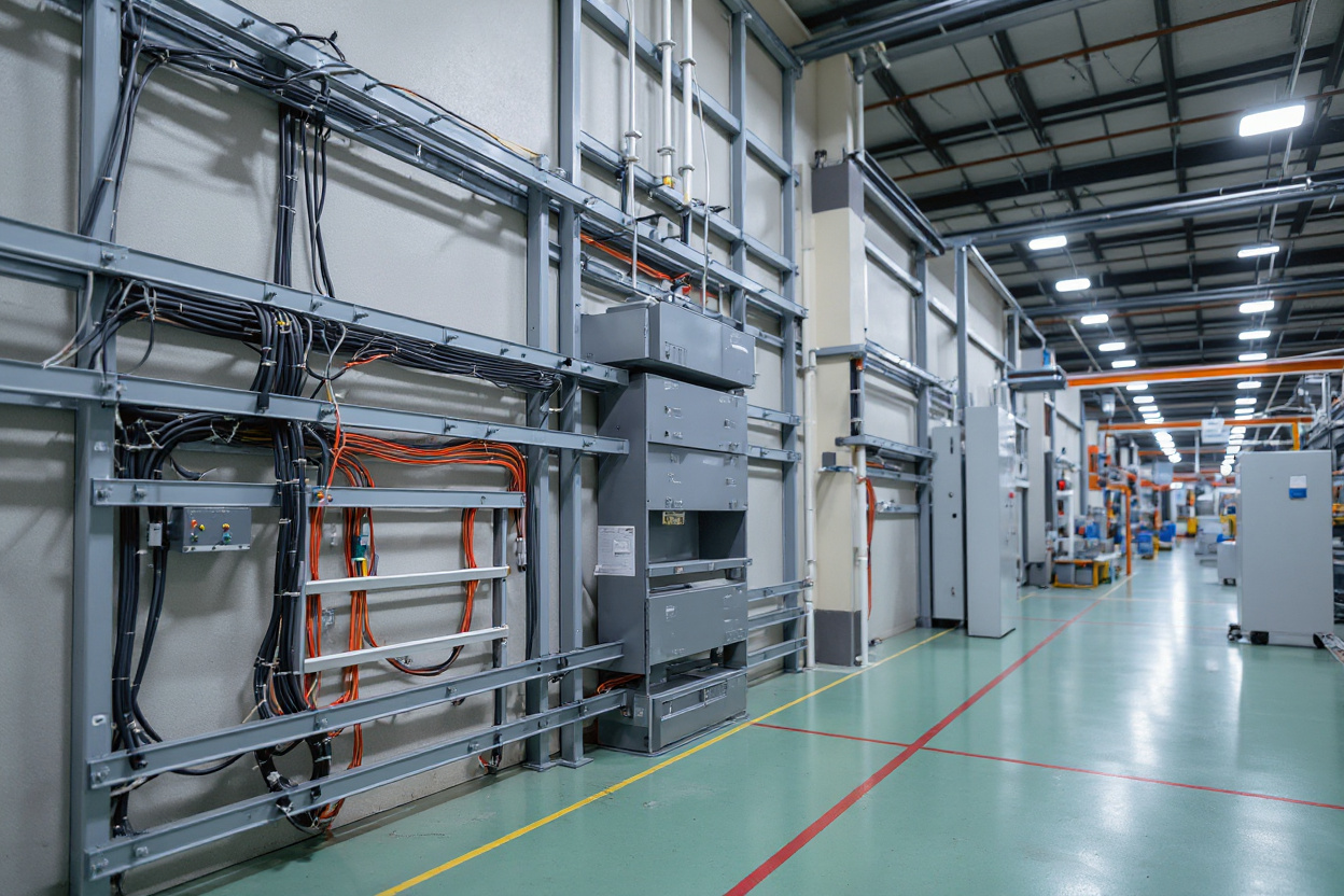 Industrial manufacturing equipment cable routing and management#1.5