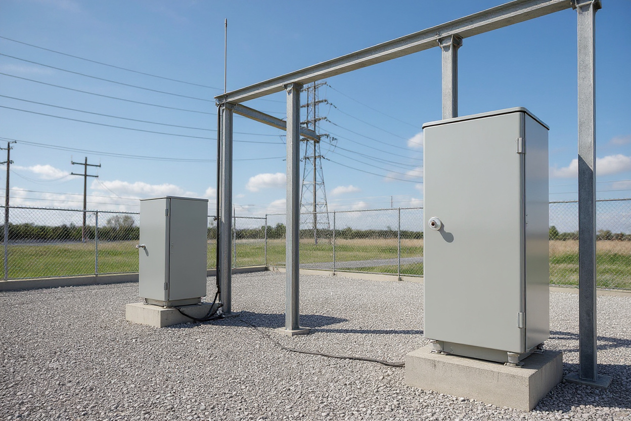 Outdoor facility electrical infrastructure cable management systems#1.5