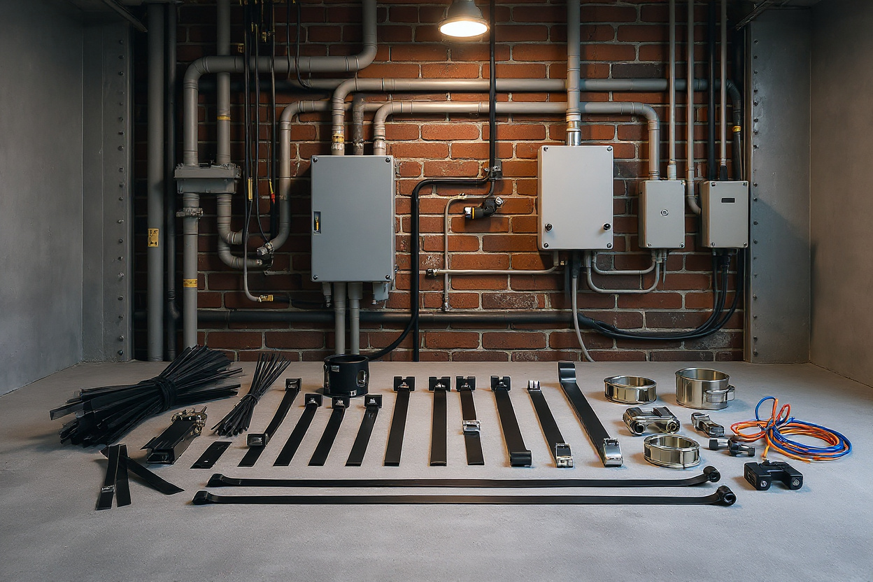 Electrical installations requiring secure cable mounting and support systems#1.5