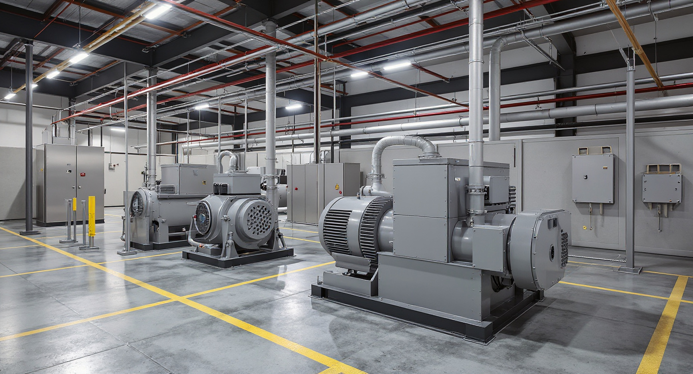 Industrial pumping station with variable load control systems and adjustable voltage deceleration equipment#1.8