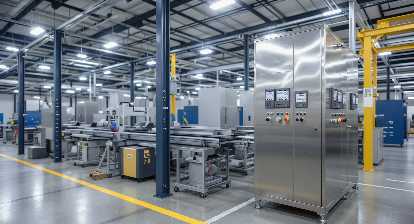 Manufacturing process facility showing smooth motor acceleration systems and controlled startup equipment#1.8