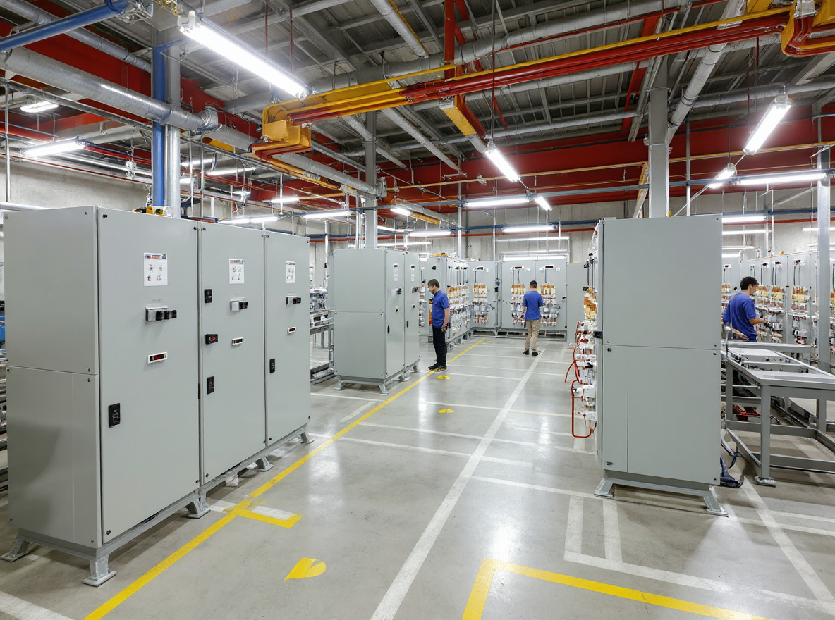 Electrical panel manufacturing facilities with busbar insulator installations#1.3