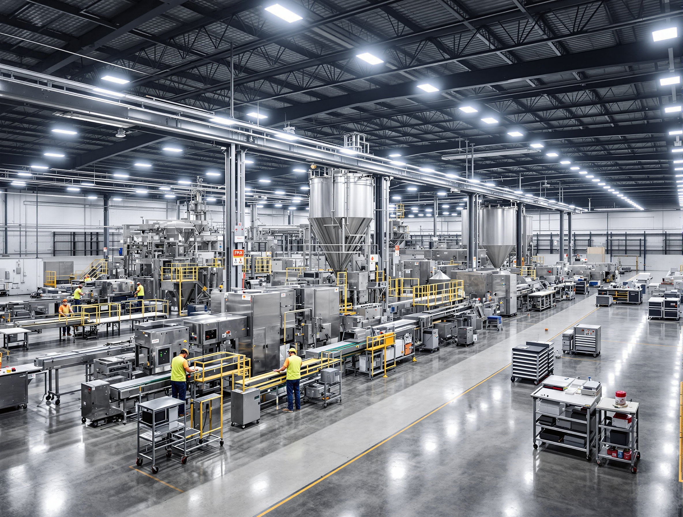 H&H Design manufacturing floor with dry bulk packaging equipment assembly and quality control processes#1.3