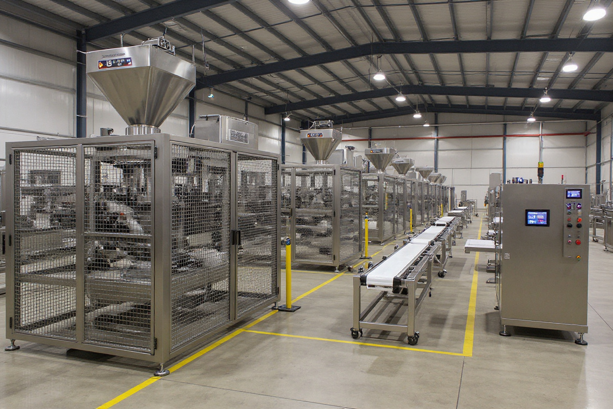 Advanced dry bulk packaging equipment manufacturing facility with custom weighing systems and automated filling machinery#1.6